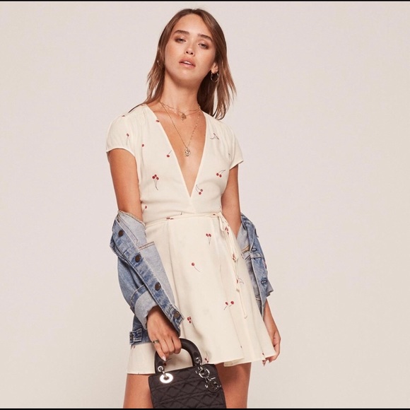 SOLD Reformation Wrap Raquel Mini Dress - XS NWT - Picture 2 of 5